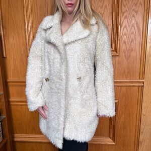 Women's Cream Teddy Coat